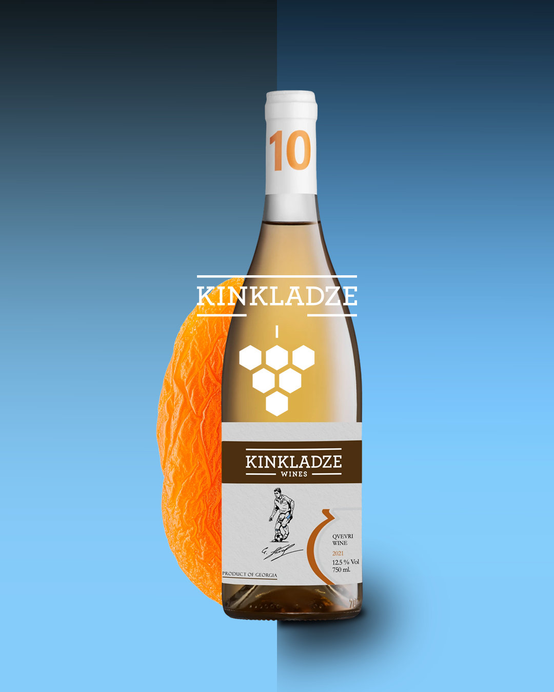 Qvevri - Rkatsiteli  - Dry Amber Wine; Vintage: 2021; Alc: 12.5%; Volume: 750ml