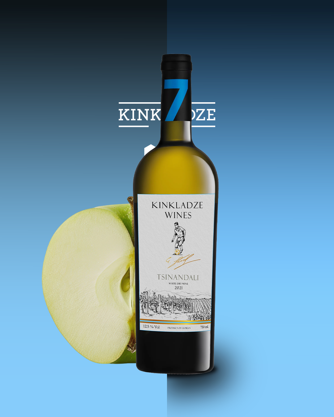 Tsinandali - Dry White Wine; Vintage: 2021; Alc: 12.5%; Volume: 750ml